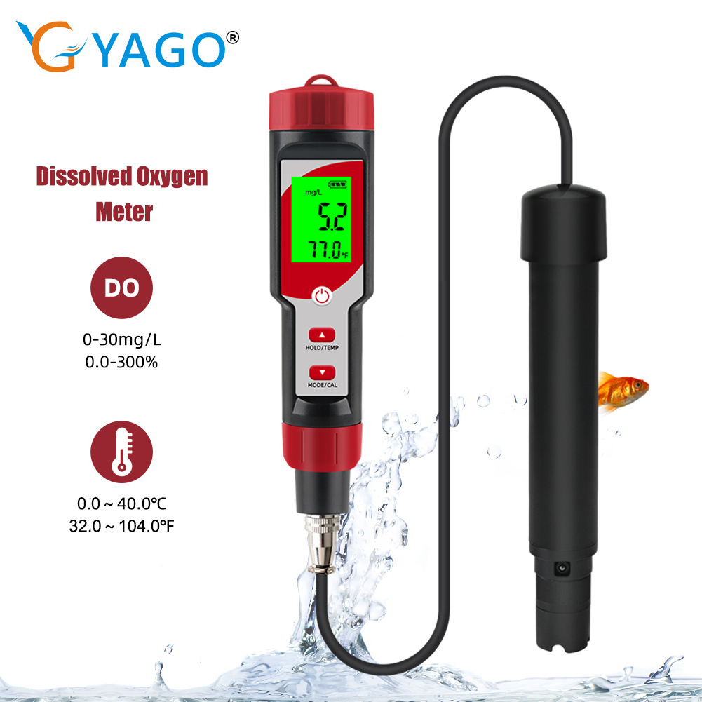 Marine Aquarium Hydrometer - Digital Dissolved Oxygen Meter with ATC