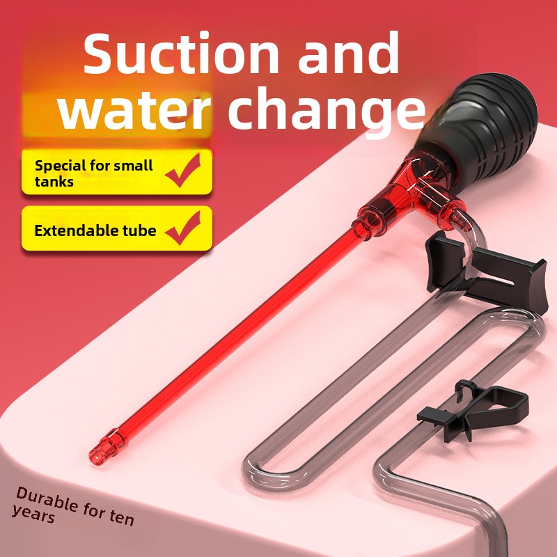 Marine Aquarium Water Change - Manual Aquarium Siphon Vacuum Cleaner –