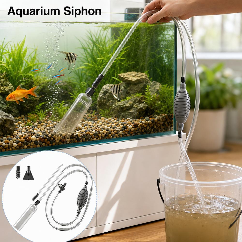 Manual Aquarium Siphon Fish Ta - Marine Aquarium Water Change 评论和价格