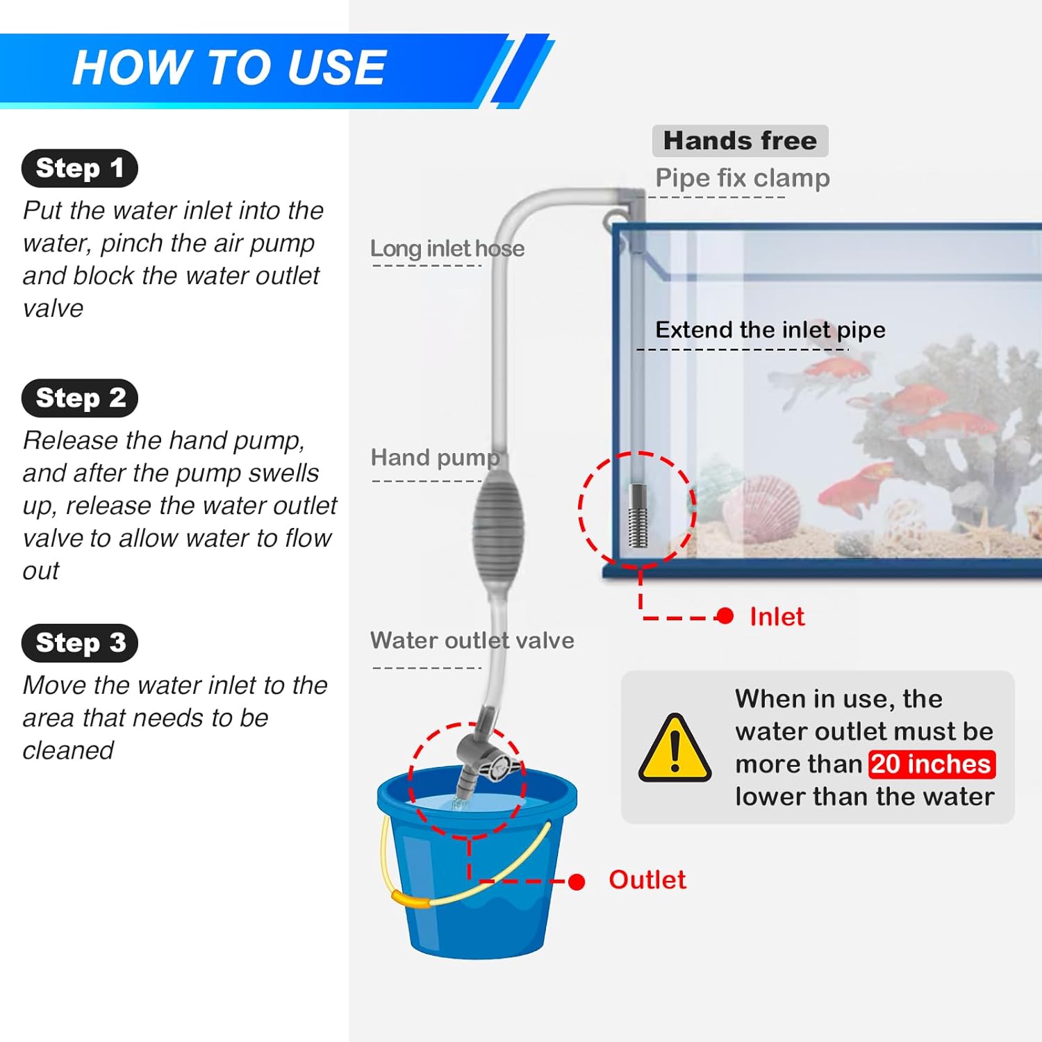 Large Fish Tank Aquarium Sipho - Marine Aquarium Water Change 评论和价格