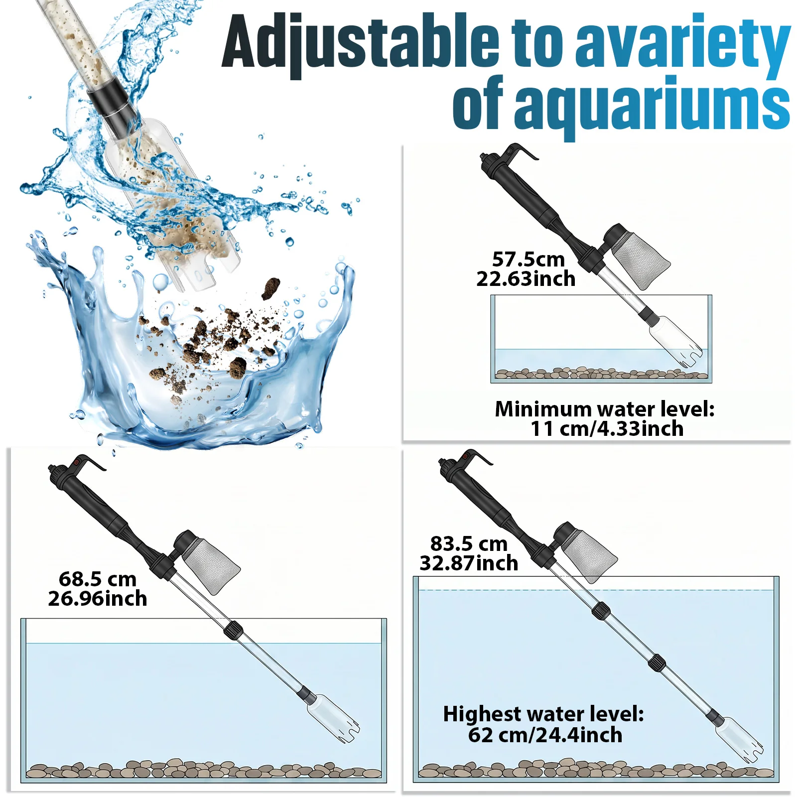 Aquarium Vacuum Gravel Cleaner - Marine Aquarium Water Change 评论和价格