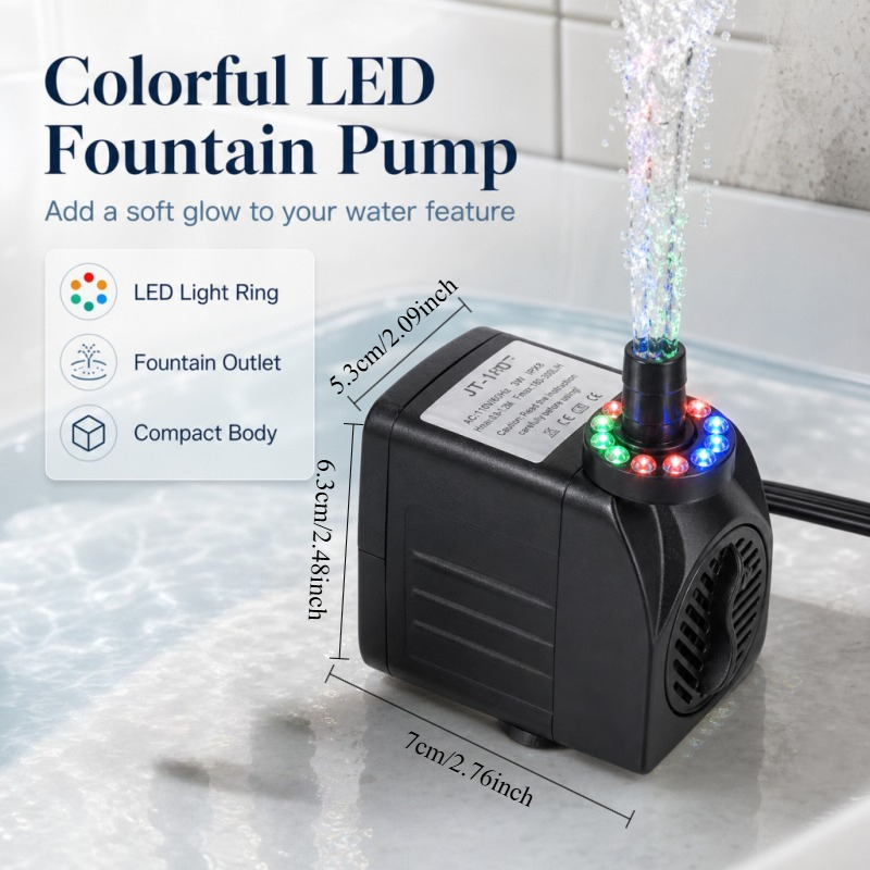16W LED Light Fountain Pump Fi - Marine Aquarium Nano 评论和价格