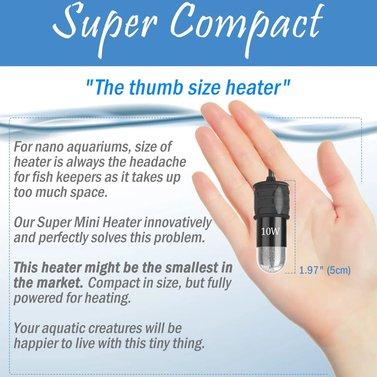 10W Adjustable Aquarium Heater - Marine Aquarium Nano 评论和价格