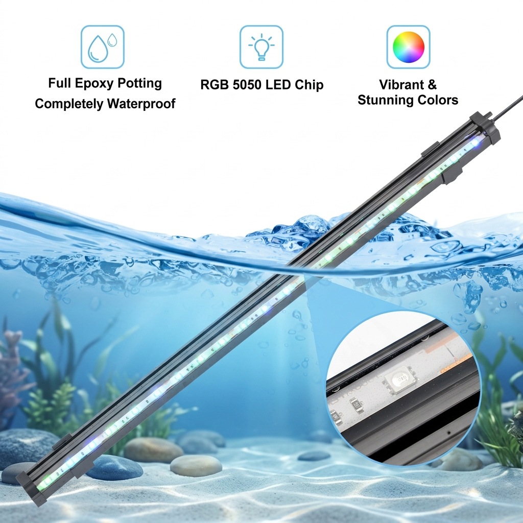USB LED Aquarium Air Bubble Li - Marine Aquarium Water Change 评论和价格