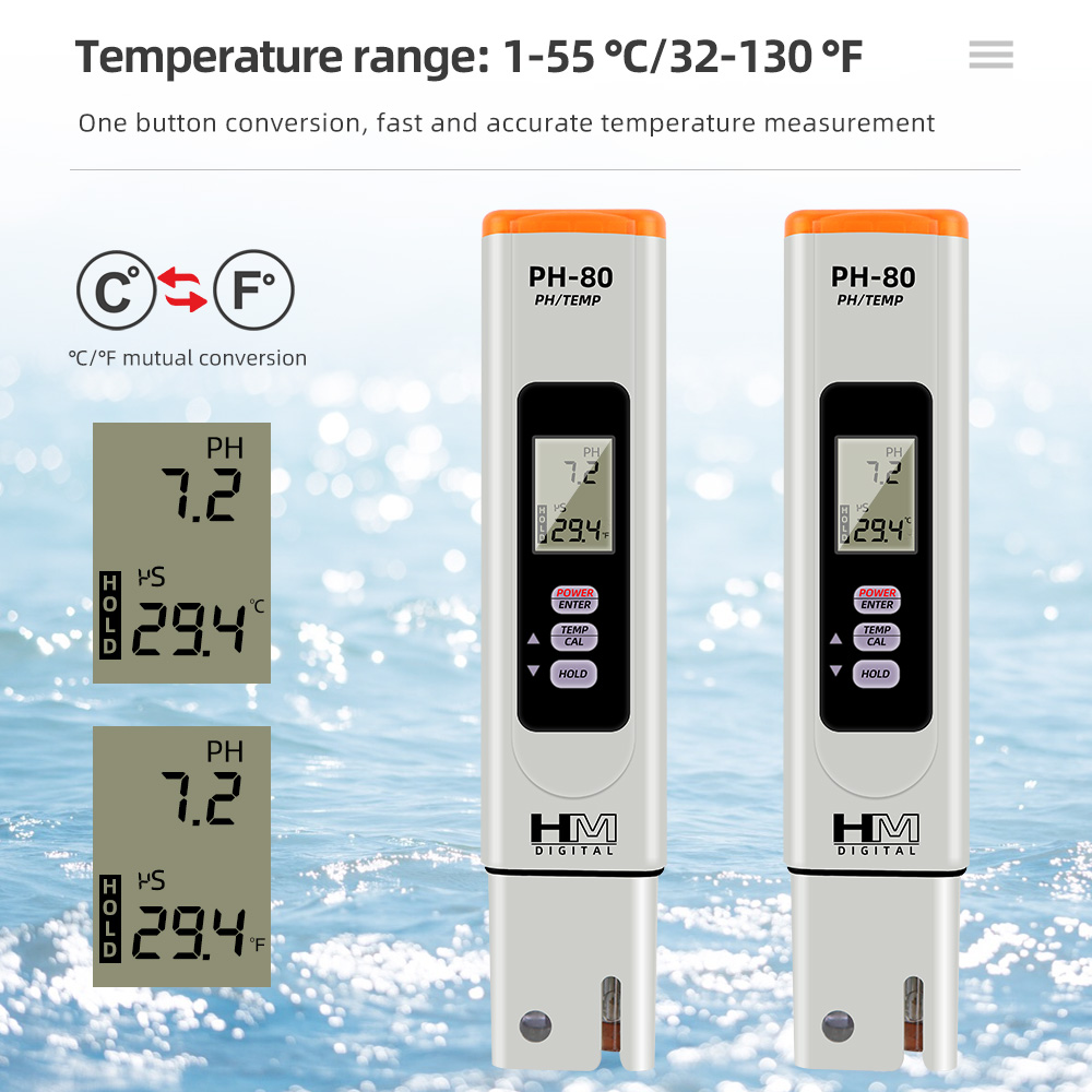 Digital PH Meter HM PH-80 PH T - Marine Aquarium Hydrometer 评论和价格